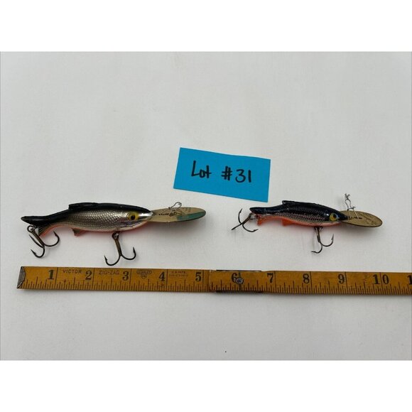 Lot of 2 Luhr Jensen Rockwalker 3/8 Oz. & 3/4 Oz. Crankbait Bass Fishing Lure - Picture 1 of 9